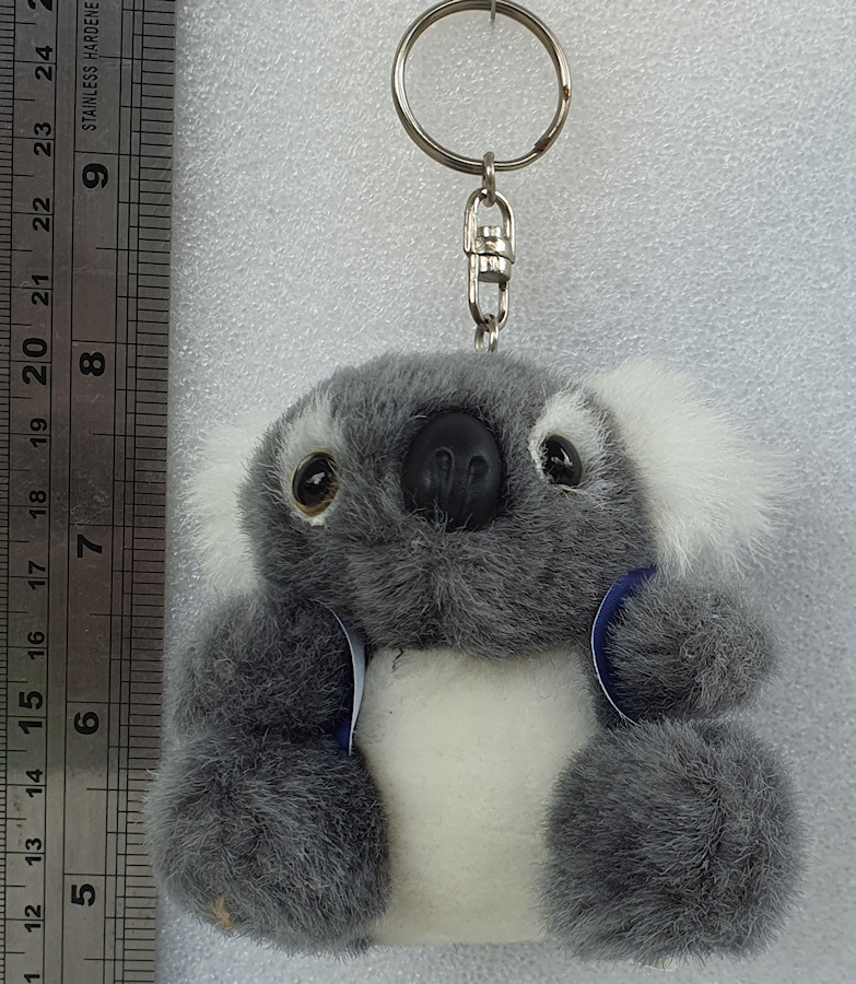 Wombat toys with the key ring in custom printed jackets -unique give-away promotional gifts